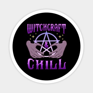 Witchcraft and Chill Occult Pentagram Halloween Magnet